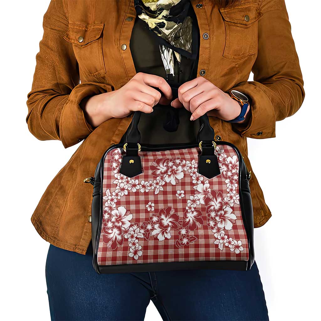 Hibiscus Pakala Fantasy Red Shoulder Handbag Tropical Floral Stylized - Polynesian Pride