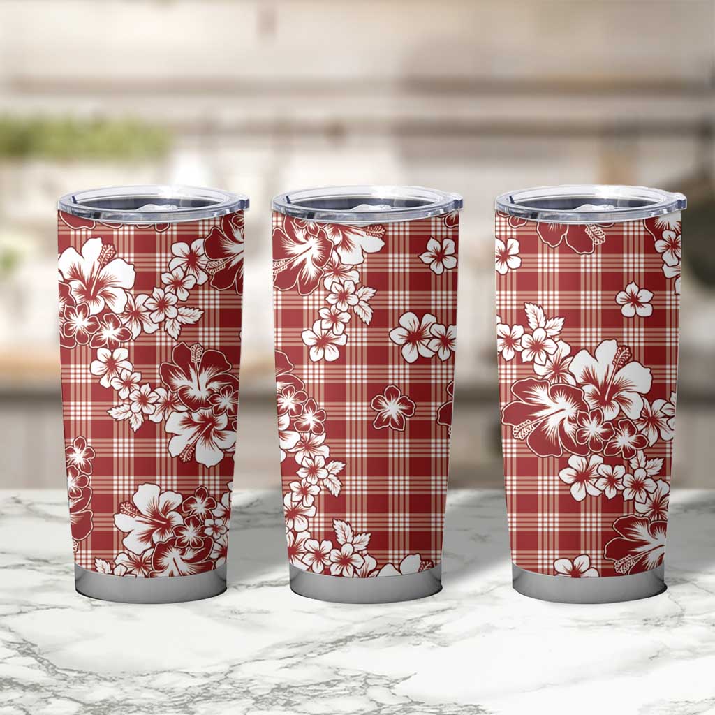 Hibiscus Pakala Fantasy Red Tumbler Cup Tropical Floral Stylized - Polynesian Pride