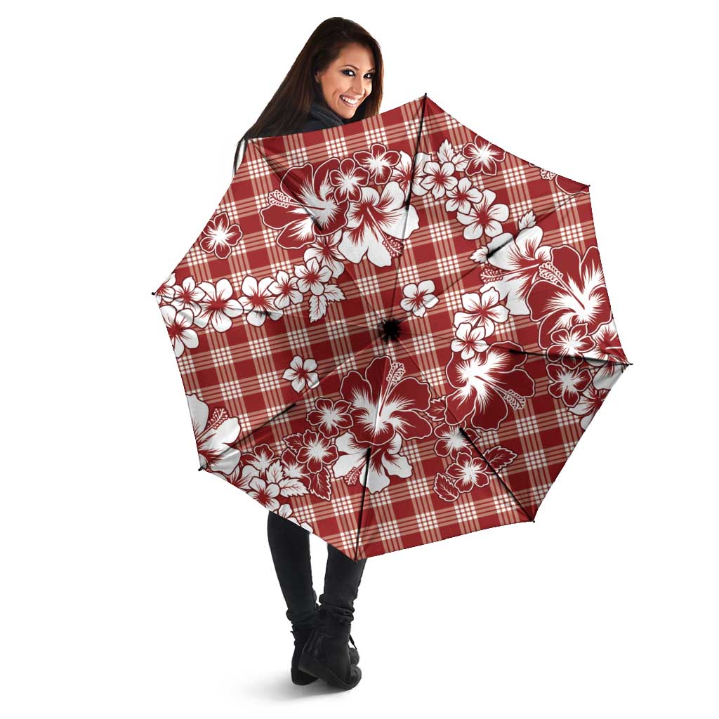 Hibiscus Pakala Fantasy Red Umbrella Tropical Floral Stylized - Polynesian Pride