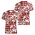 Hibiscus Pakala Fantasy Red Women V-Neck T-Shirt Tropical Floral Stylized - Polynesian Pride