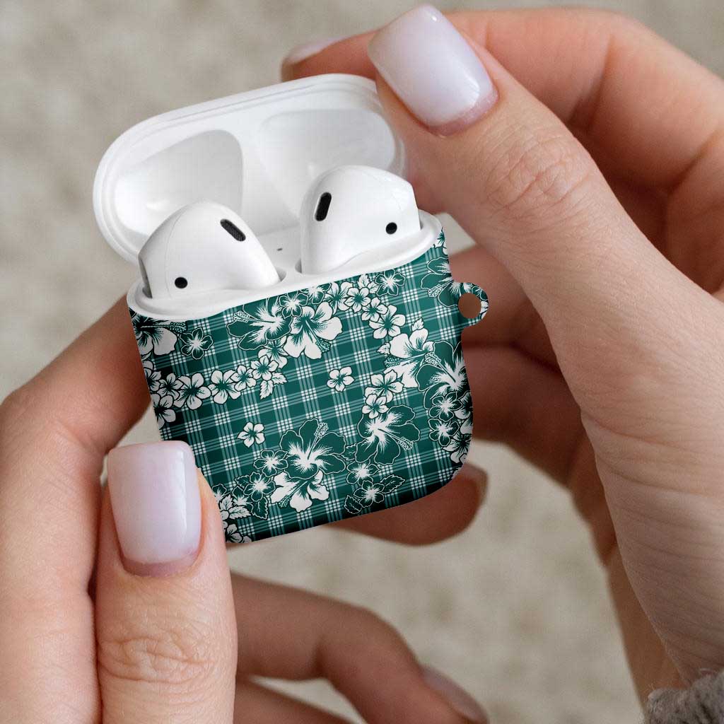 Hibiscus Pakala Aqua Teal AirPods Case Tropical Floral Stylized - Polynesian Pride