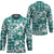 Hibiscus Pakala Aqua Teal Hockey Jersey Tropical Floral Stylized - Polynesian Pride