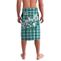 Hibiscus Pakala Aqua Teal Lavalava Tropical Floral Stylized - Polynesian Pride