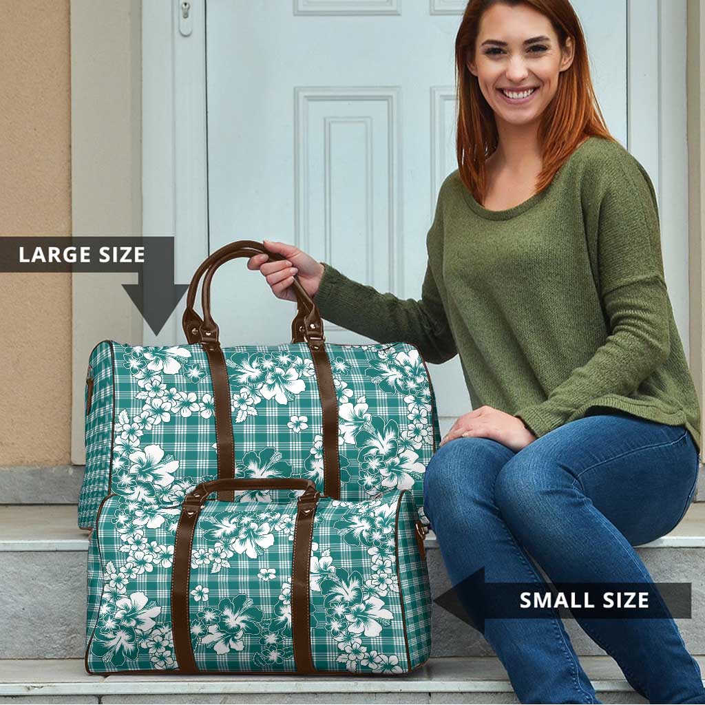Hibiscus Pakala Aqua Teal Travel Bag Tropical Floral Stylized - Polynesian Pride