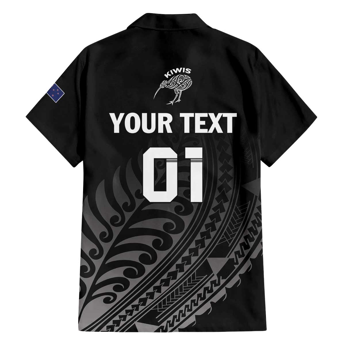 Custom New Zealand Cricket Family Matching Off The Shoulder Long Sleeve Dress and Hawaiian Shirt Maori Kiwi Black Fern LT01 - Polynesian Pride
