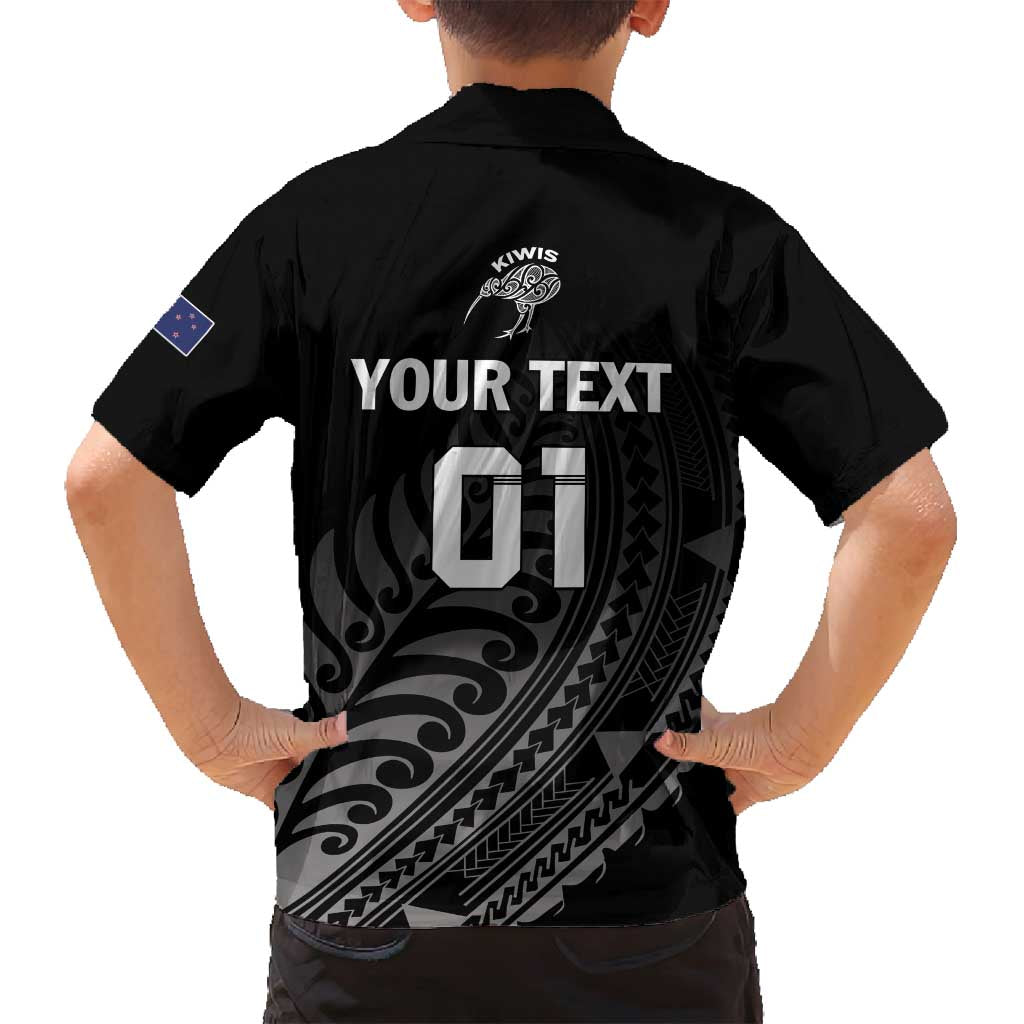Custom New Zealand Cricket Family Matching Summer Maxi Dress and Hawaiian Shirt Maori Kiwi Black Fern LT01 - Polynesian Pride