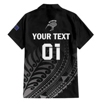 Custom New Zealand Cricket Family Matching Summer Maxi Dress and Hawaiian Shirt Maori Kiwi Black Fern LT01 - Polynesian Pride