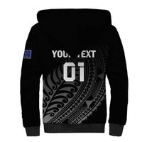 Custom New Zealand Cricket Sherpa Hoodie Maori Kiwi Black Fern LT01 - Polynesian Pride