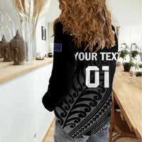 Custom New Zealand Cricket Women Casual Shirt Maori Kiwi Black Fern LT01 - Polynesian Pride