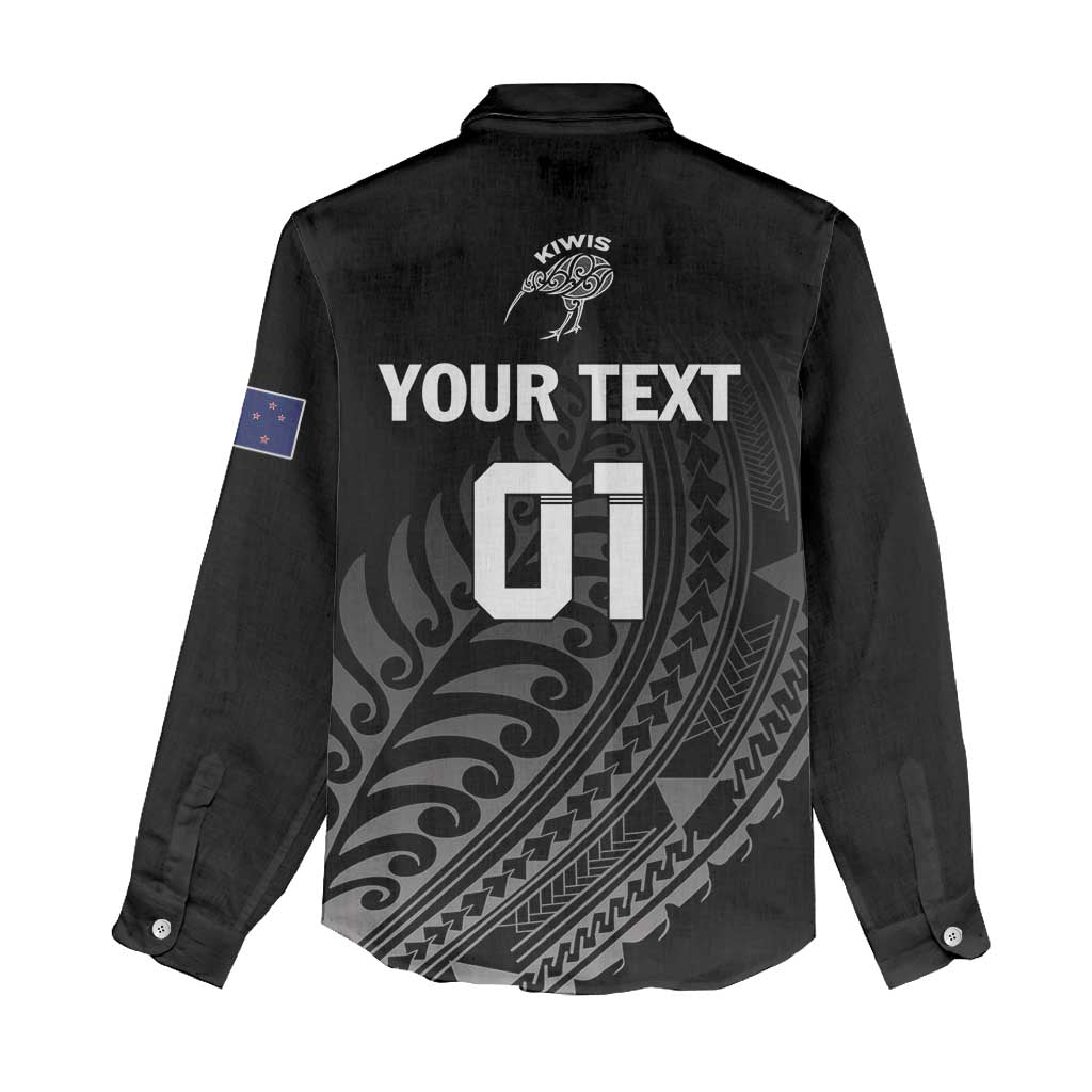 Custom New Zealand Cricket Women Casual Shirt Maori Kiwi Black Fern LT01 - Polynesian Pride
