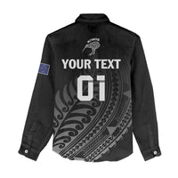 Custom New Zealand Cricket Women Casual Shirt Maori Kiwi Black Fern LT01 - Polynesian Pride