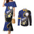 Personalised Nauru Couples Matching Mermaid Dress and Long Sleeve Button Shirt Naoero Proud Plumeria