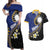 Personalised Nauru Couples Matching Off Shoulder Maxi Dress and Hawaiian Shirt Naoero Proud Plumeria