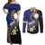 Personalised Nauru Couples Matching Off Shoulder Maxi Dress and Long Sleeve Button Shirt Naoero Proud Plumeria