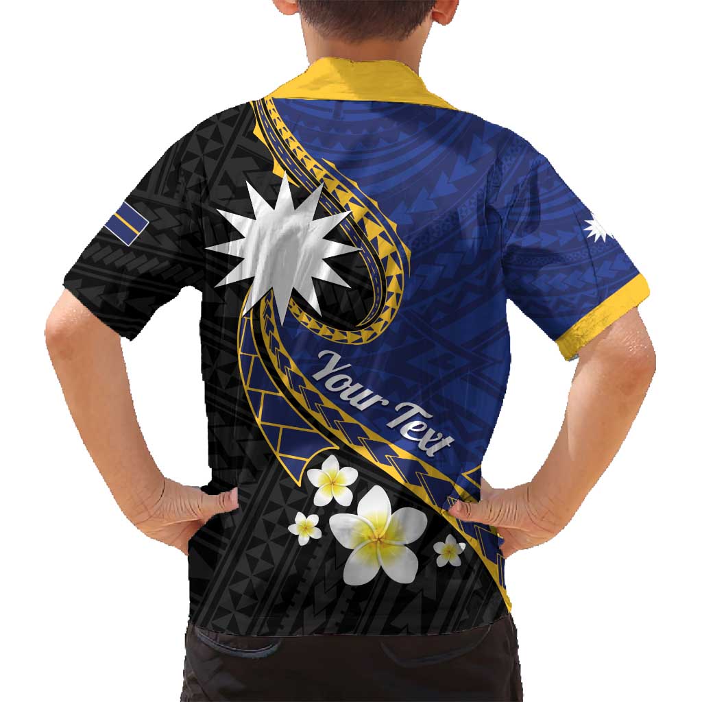 Personalised Nauru Family Matching Long Sleeve Bodycon Dress and Hawaiian Shirt Naoero Proud Plumeria LT01 - Polynesian Pride