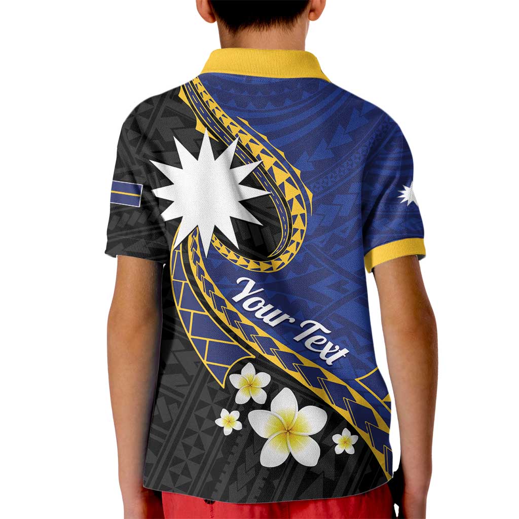 Personalised Nauru Kid Polo Shirt Naoero Proud Plumeria LT01 - Polynesian Pride
