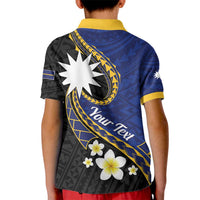 Personalised Nauru Kid Polo Shirt Naoero Proud Plumeria LT01 - Polynesian Pride