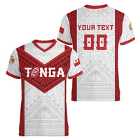 Tonga Rugby Custom Women V-Neck T-Shirt Tonga Sea Eagles Go Champions