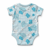 Hawaii Anthurium Tiare Pikake Lei Baby Onesie UliUli Lauhala Art Pattern LT01 - Polynesian Pride