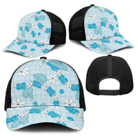 Hawaii Anthurium Tiare Pikake Lei Baseball Net Cap UliUli Lauhala Art Pattern