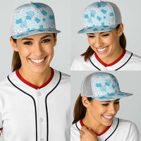 Hawaii Anthurium Tiare Pikake Lei Baseball Net Cap UliUli Lauhala Art Pattern
