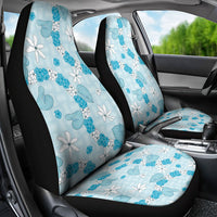 Hawaii Anthurium Tiare Pikake Lei Car Seat Cover UliUli Lauhala Art Pattern
