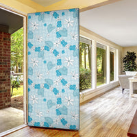 Hawaii Anthurium Tiare Pikake Lei Door Cover UliUli Lauhala Art Pattern