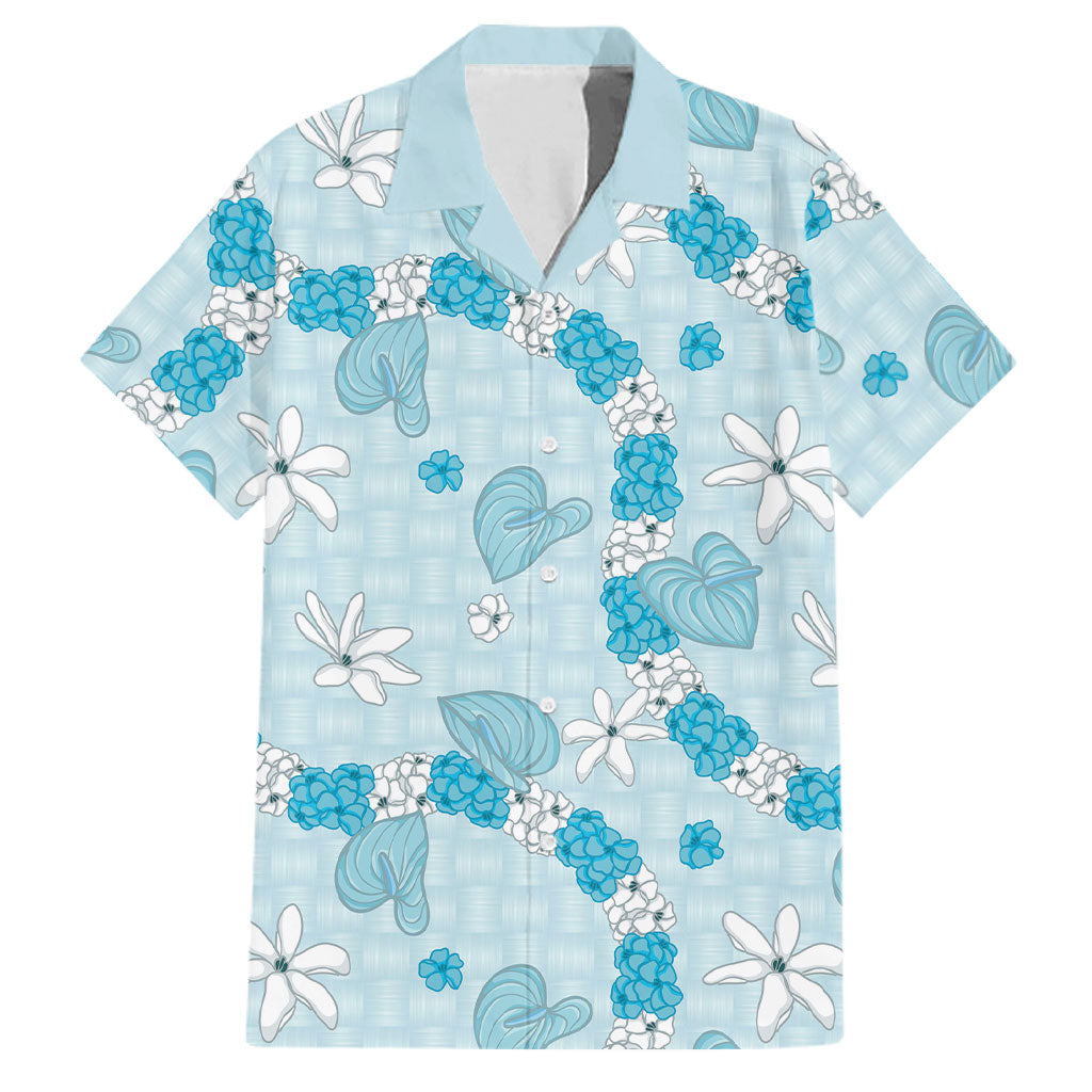 Hawaii Anthurium Tiare Pikake Lei Family Matching Off Shoulder Maxi Dress and Hawaiian Shirt UliUli Lauhala Art Pattern