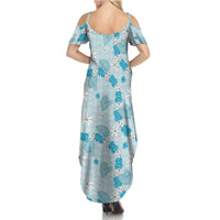 Hawaii Anthurium Tiare Pikake Lei Family Matching Summer Maxi Dress and Hawaiian Shirt UliUli Lauhala Art Pattern