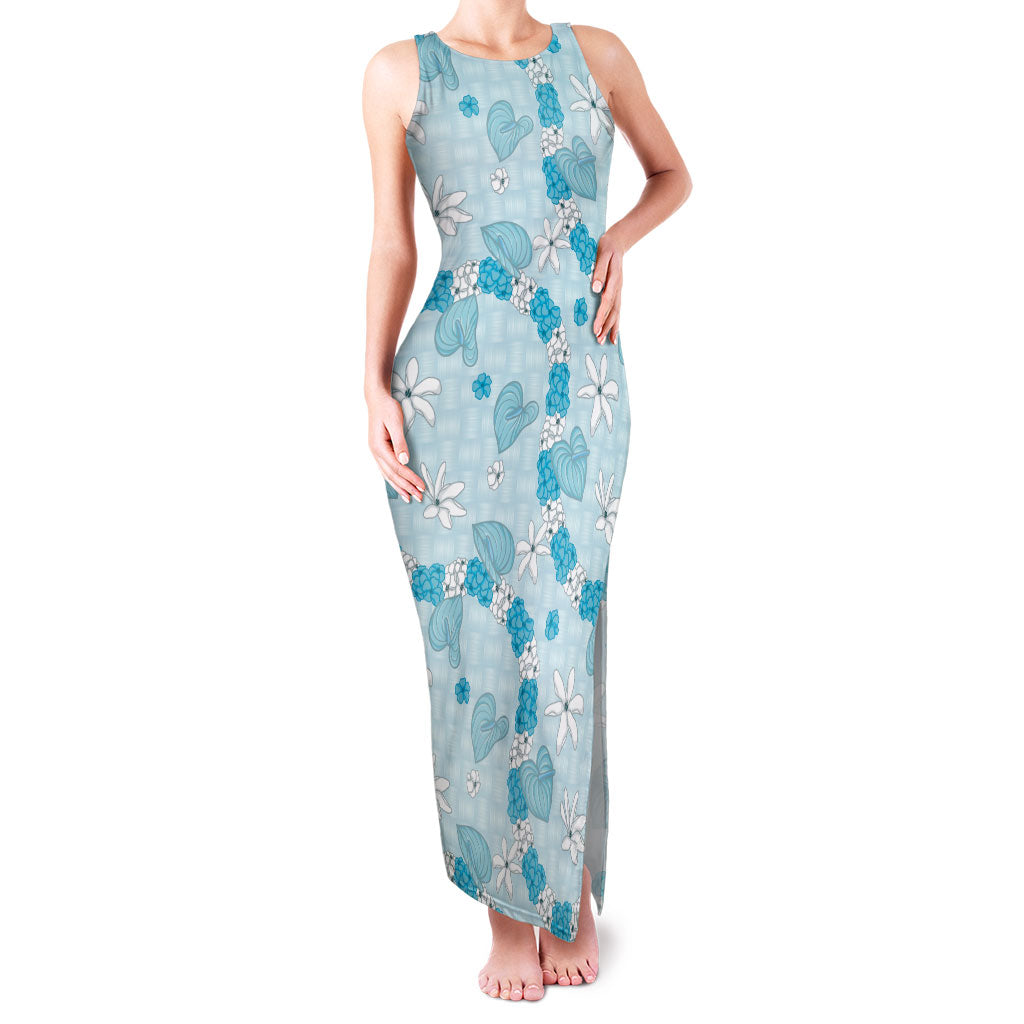 Hawaii Anthurium Tiare Pikake Lei Family Matching Tank Maxi Dress and Hawaiian Shirt UliUli Lauhala Art Pattern