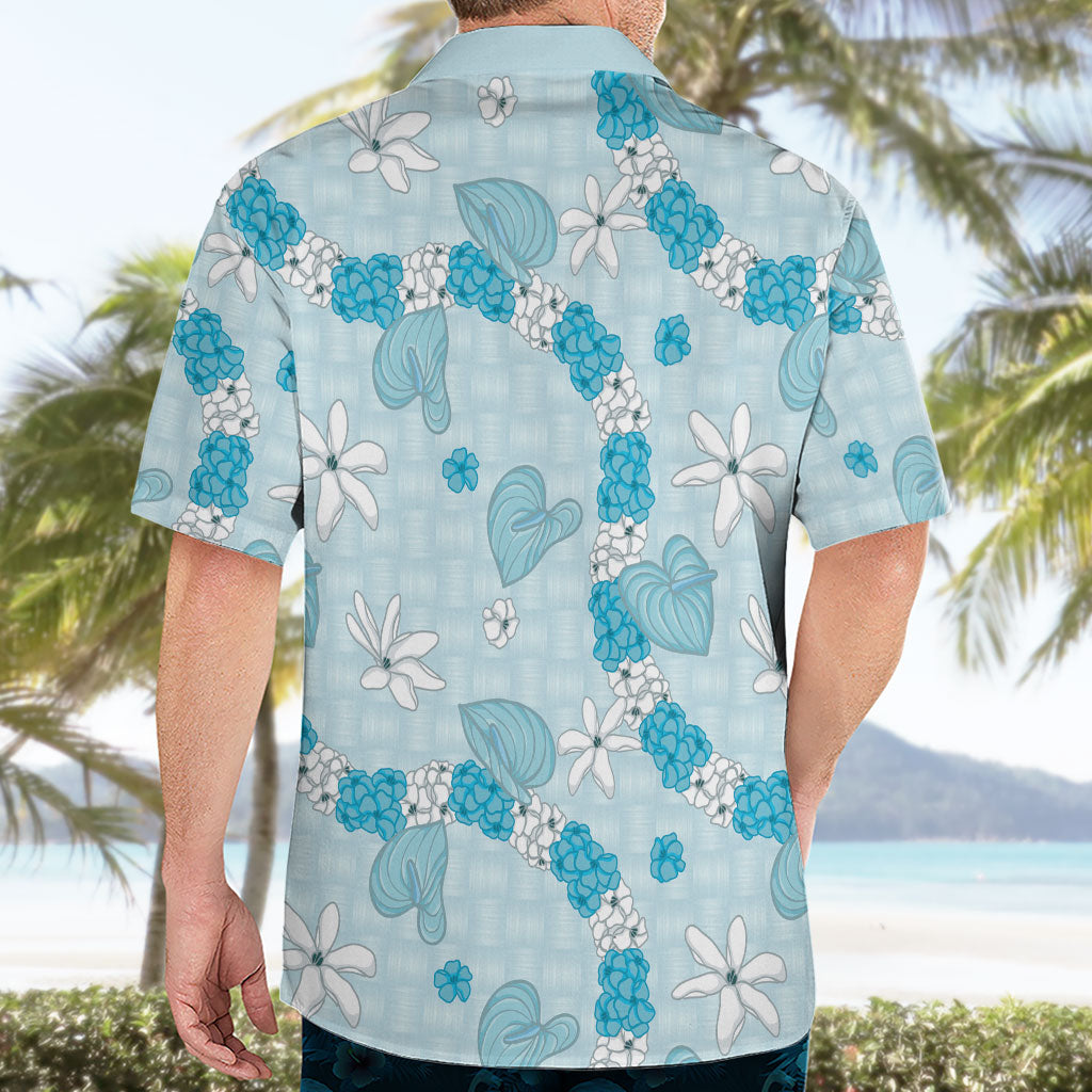Hawaii Anthurium Tiare Pikake Lei Hawaiian Shirt UliUli Lauhala Art Pattern