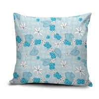Hawaii Anthurium Tiare Pikake Lei Pillow Cover UliUli Lauhala Art Pattern