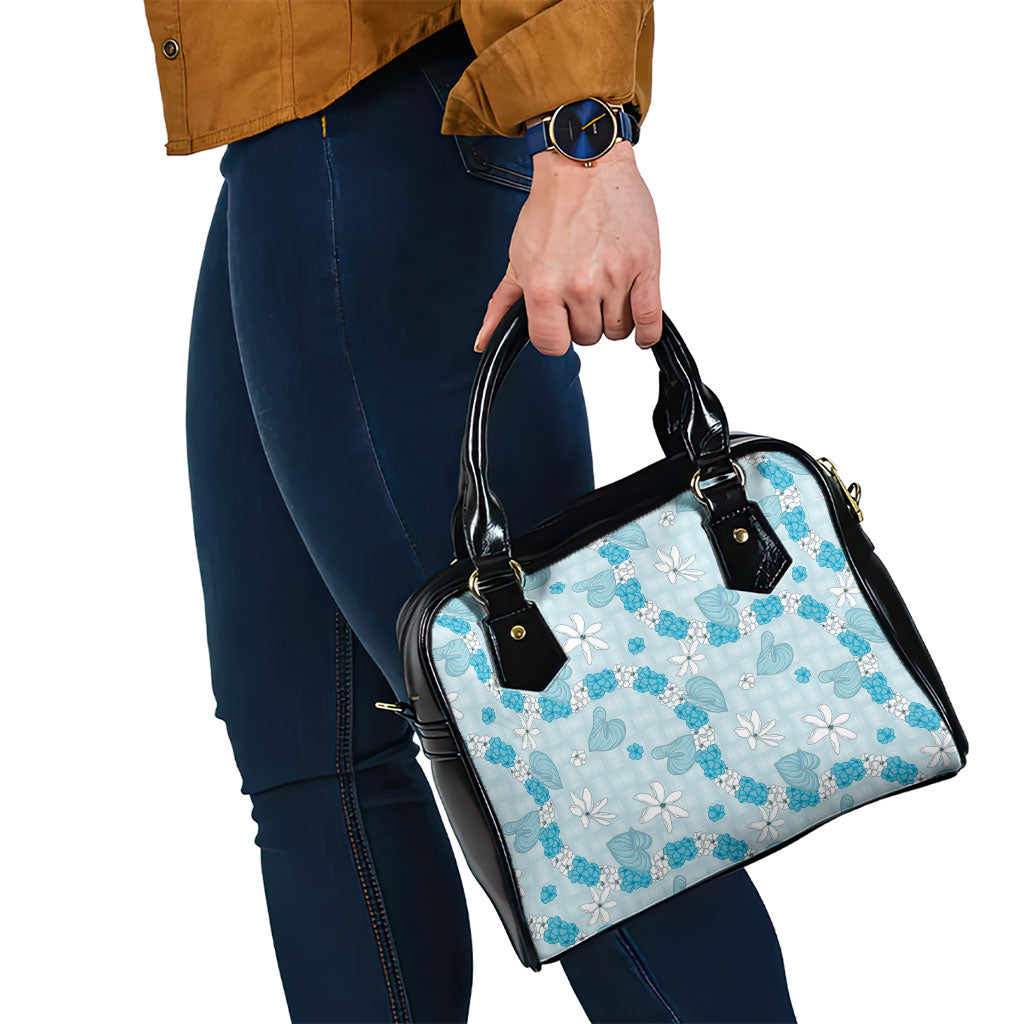 Hawaii Anthurium Tiare Pikake Lei Shoulder Handbag UliUli Lauhala Art Pattern