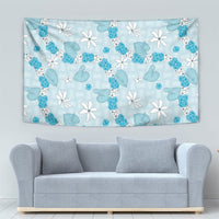 Hawaii Anthurium Tiare Pikake Lei Tapestry UliUli Lauhala Art Pattern