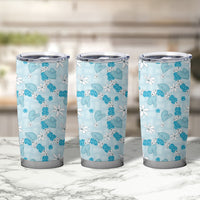 Hawaii Anthurium Tiare Pikake Lei Tumbler Cup UliUli Lauhala Art Pattern
