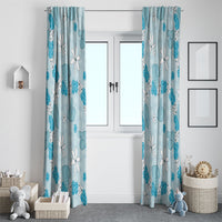 Hawaii Anthurium Tiare Pikake Lei Window Curtain UliUli Lauhala Art Pattern