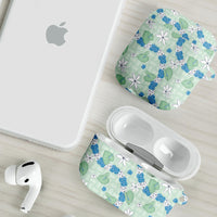 Hawaii Anthurium Tiare Pikake Lei AirPods Case Omaomao Lauhala Art Pattern