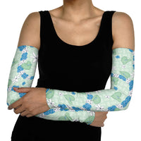 Hawaii Anthurium Tiare Pikake Lei Arm Sleeves Omaomao Lauhala Art Pattern