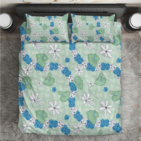 Hawaii Anthurium Tiare Pikake Lei Bedding Set Omaomao Lauhala Art Pattern