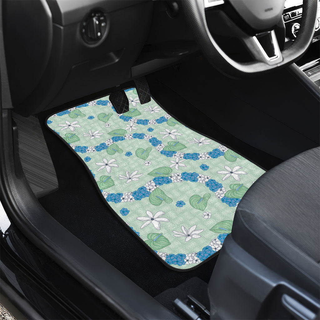 Hawaii Anthurium Tiare Pikake Lei Car Mats Omaomao Lauhala Art Pattern