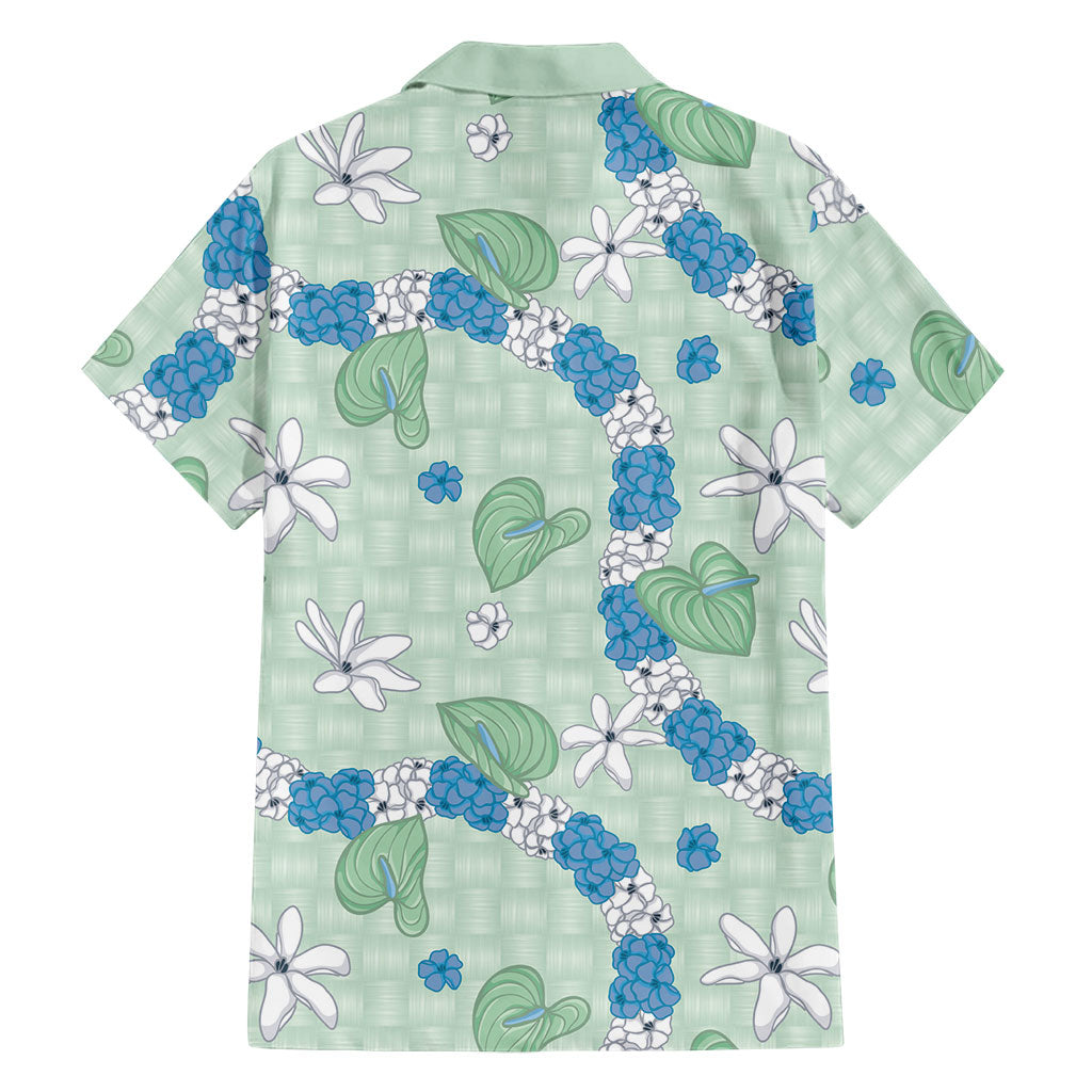 Hawaii Anthurium Tiare Pikake Lei Family Matching Off The Shoulder Long Sleeve Dress and Hawaiian Shirt Omaomao Lauhala Art Pattern LT01 - Polynesian Pride