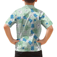 Hawaii Anthurium Tiare Pikake Lei Family Matching Off Shoulder Maxi Dress and Hawaiian Shirt Omaomao Lauhala Art Pattern LT01 - Polynesian Pride