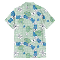 Hawaii Anthurium Tiare Pikake Lei Family Matching Short Sleeve Bodycon Dress and Hawaiian Shirt Omaomao Lauhala Art Pattern LT01 - Polynesian Pride