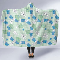 Hawaii Anthurium Tiare Pikake Lei Hooded Blanket Omaomao Lauhala Art Pattern