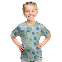 Hawaii Anthurium Tiare Pikake Lei Kid T Shirt Omaomao Lauhala Art Pattern