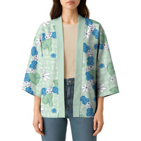 Hawaii Anthurium Tiare Pikake Lei Kimono Omaomao Lauhala Art Pattern