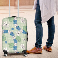 Hawaii Anthurium Tiare Pikake Lei Luggage Cover Omaomao Lauhala Art Pattern