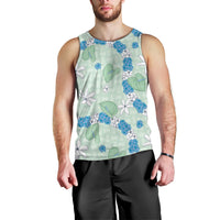 Hawaii Anthurium Tiare Pikake Lei Men Tank Top Omaomao Lauhala Art Pattern