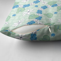Hawaii Anthurium Tiare Pikake Lei Pillow Cover Omaomao Lauhala Art Pattern