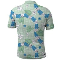 Hawaii Anthurium Tiare Pikake Lei Polo Shirt Omaomao Lauhala Art Pattern